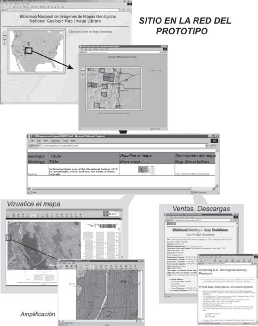 Diagram showing how users could access the proposed Image Library to view high-quality images of published bedrock- and surficial-geology maps