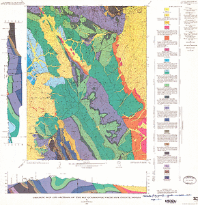 Geologic map and sections of the Ely quadrangle, White ...