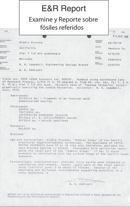 Example of an E&R Report