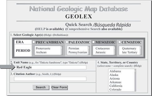 Geolex Quick Search page